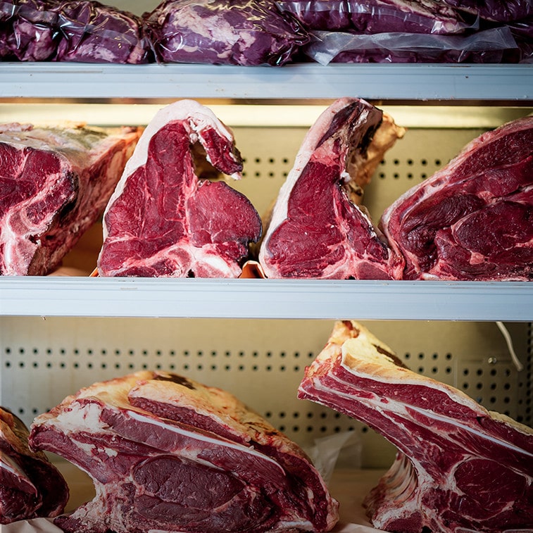 Etherington's Butchery Counter at their Farm Shop in Cornwall